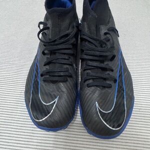 Nike Black and Blue High-Top Athletic Shoes